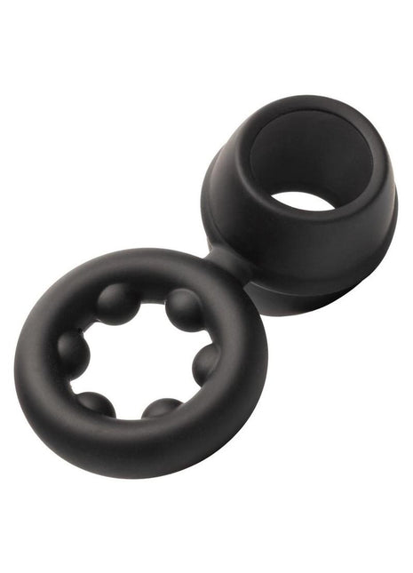 Alpha Liquid Silicone Dual Magnum Ring - Black