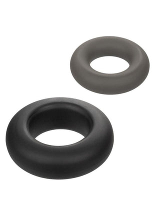 Alpha Liquid Silicone Prolong Cock Ring (2 Piece Set) - Assorted