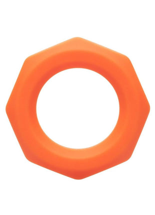 Alpha Liquid Silicone Sexagon Ring - Orange