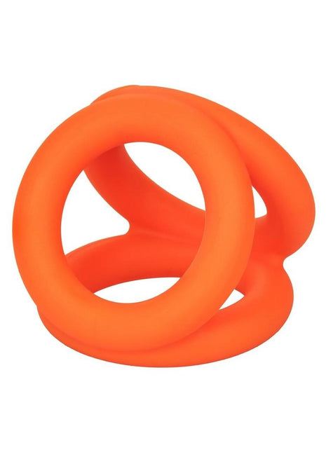 Alpha Liquid Silicone Tri-Ring - Orange