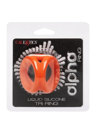 Alpha Liquid Silicone Tri-Ring - Orange