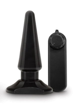 Anal Adventures Basic Vibrating Anal Pleaser with Remote Control - Black