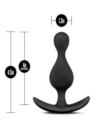Anal Adventures Platinum Wave Silicone Butt Plug