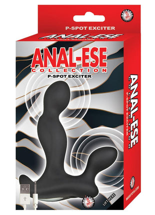 Anal-Ese Collection Rechargeable Silicone P-Spot Prostate Stimulator - Black