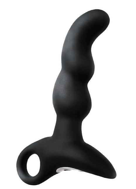 Anal-Ese Collection Rechargeable Vibrating Silicone Alpha Plug #4 - Black