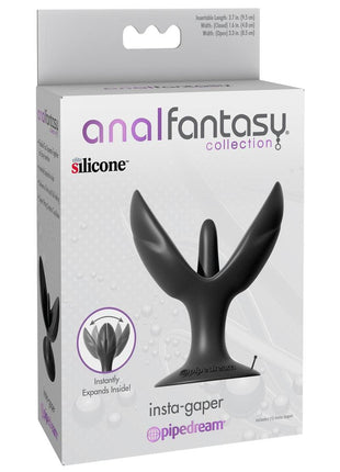Anal Fantasy Collection Insta-Gaper Silicone Plug Expander - Black