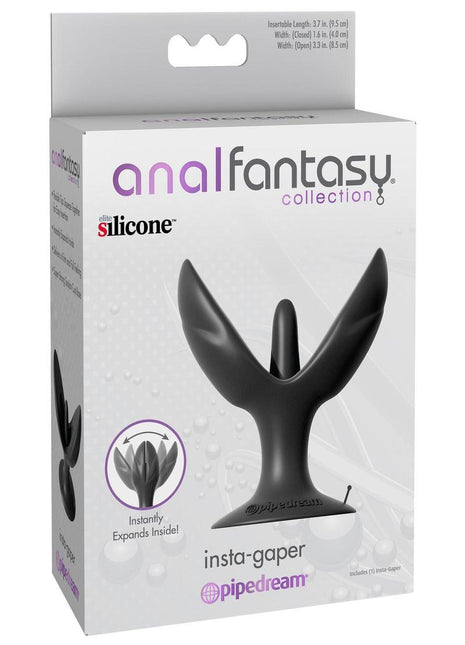 Anal Fantasy Collection Insta-Gaper Silicone Plug Expander - Black