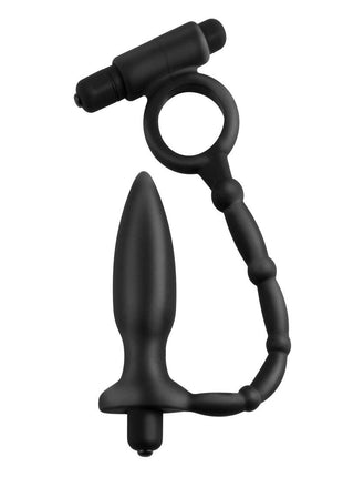 Anal Fantasy Collection Silicone Ass Kicker Plug with Cock Ring Waterproof
