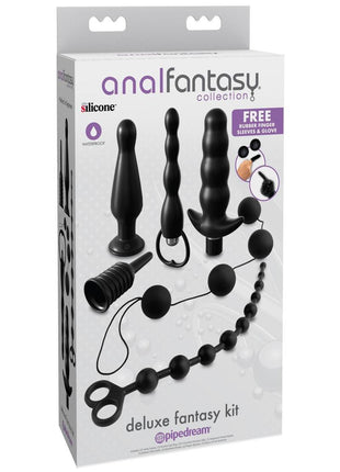 Anal Fantasy Collection Silicone Deluxe Fantasy Kit Waterproof - Black