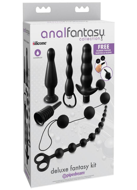 Anal Fantasy Collection Silicone Deluxe Fantasy Kit Waterproof - Black