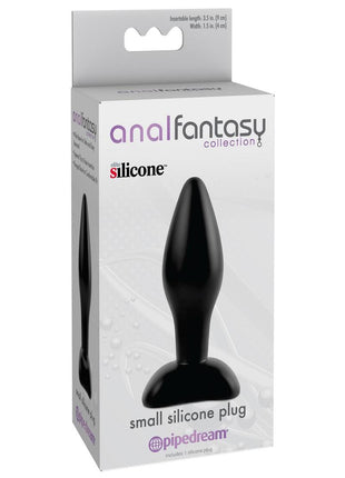 Anal Fantasy Collection Small Silicone Plug Kit - Black - Small - 3.5in