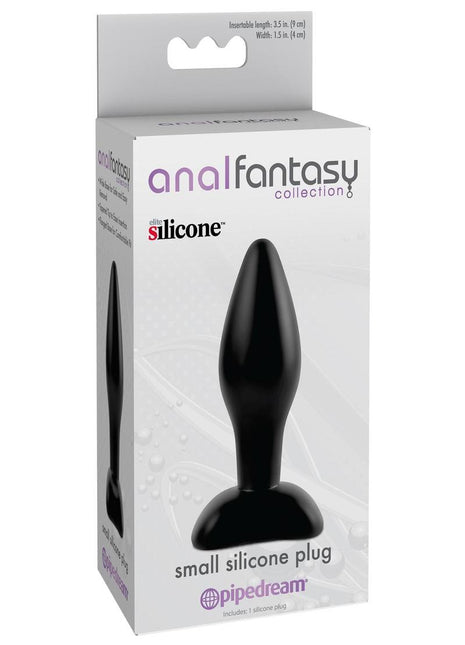 Anal Fantasy Collection Small Silicone Plug Kit - Black - Small - 3.5in