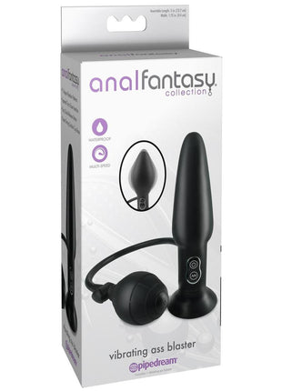 Anal Fantasy Collection Vibrating Ass Blaster Expander Waterproof - Black - 5in