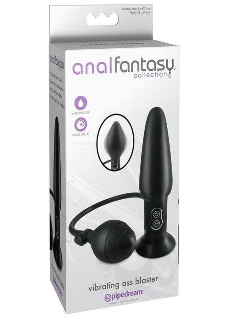 Anal Fantasy Collection Vibrating Ass Blaster Expander Waterproof - Black - 5in