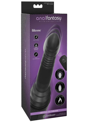 Anal Fantasy Elite Collection Vibrating Ass Thruster Silicone Rechargeable - Black