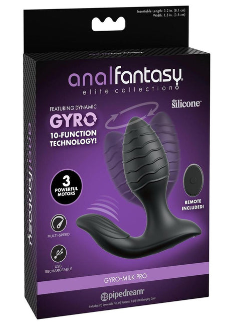 Anal Fantasy Elite Gyro-Milk Pro with Remote Control - Black