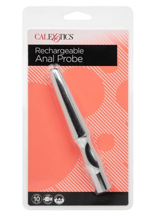 Anal Toys Rechargeable Silicone Anal Probe - Silver