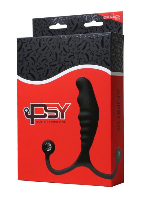 Aneros Psy Silicone Perinium and K-Spot Massager - Black/Red