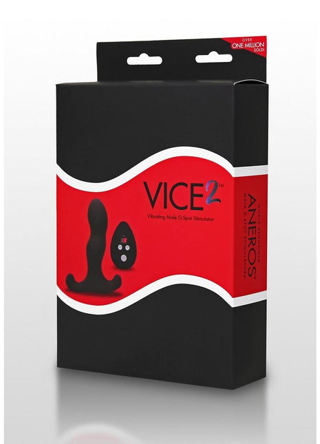 Aneros Vice 2 Vibrating Male G-Spot Stimulator Prostate Stimulator Remote Control Silicone - Black