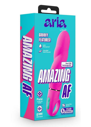 Aria Amazing AF Rechargeable Silicone Vibrator - Fuchsia/Pink
