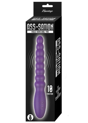 Ass-Sation Magic Wand Rechargeable Silicone Anal Vibrator - Purple