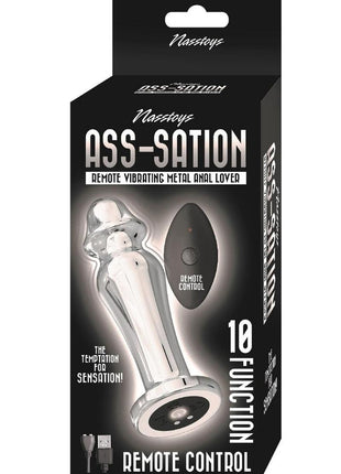 Ass-Sation Remote Control Rechargeable Vibrating Metal Anal Lover - Metal/Silver