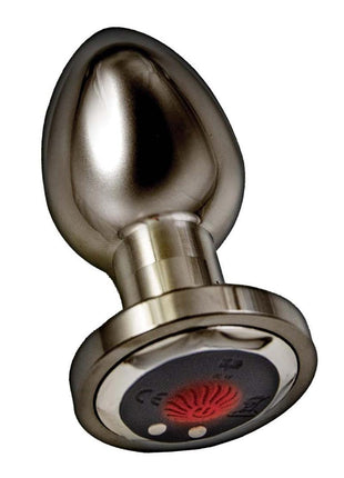 Ass-Sation Remote Control Rechargeable Vibrating Metal Anal Plug - Black/Metal