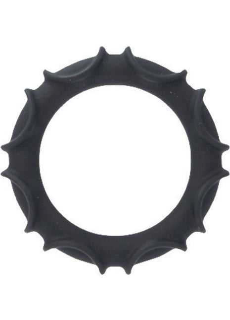 Atlas Silicone Cock Ring - Black