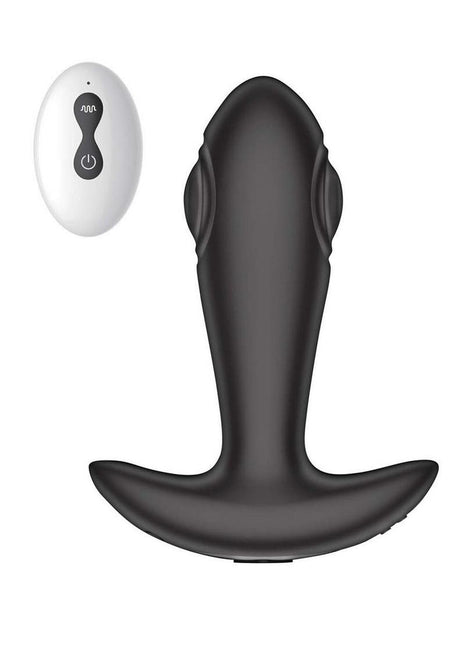 Atomic Tapping Rechargeable Silicone Anal Plug - Black