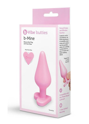 B-Vibe Butties B-Mine Silicone Anal Plug - Pink