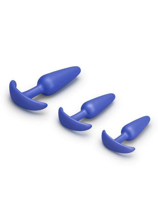 B-Vibe Butties Beginner Booty Bundle Silicone Anal Plug - Blue - 3 Piece/Set
