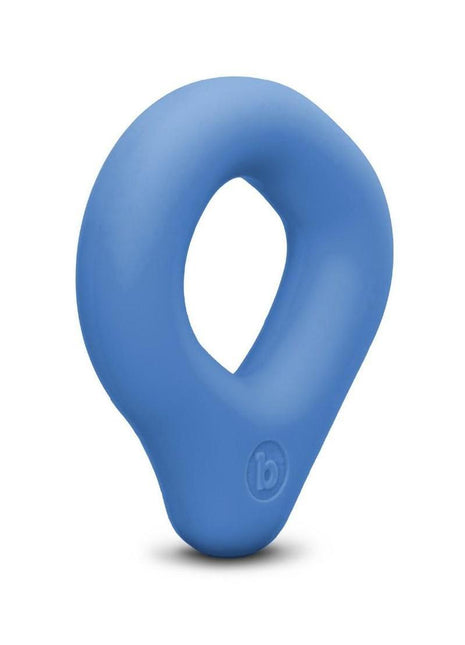 B-Vibe Flex Ring Drip Silicone Cock Ring - Blue