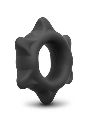 B-Vibe Flex Ring Spike Silicone Cock Ring - Black