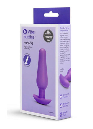 B-Vibe Rookie Beginners Starter Silicone Anal Plug - Purple
