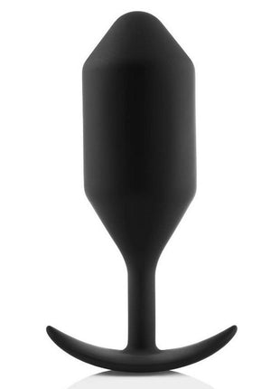 B-Vibe Snug Plug 5 Silicone Weighted Anal Plug - Black