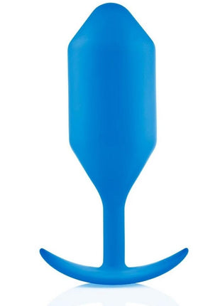 B-Vibe Snug Plug 5 Silicone Weighted Anal Plug - Blue