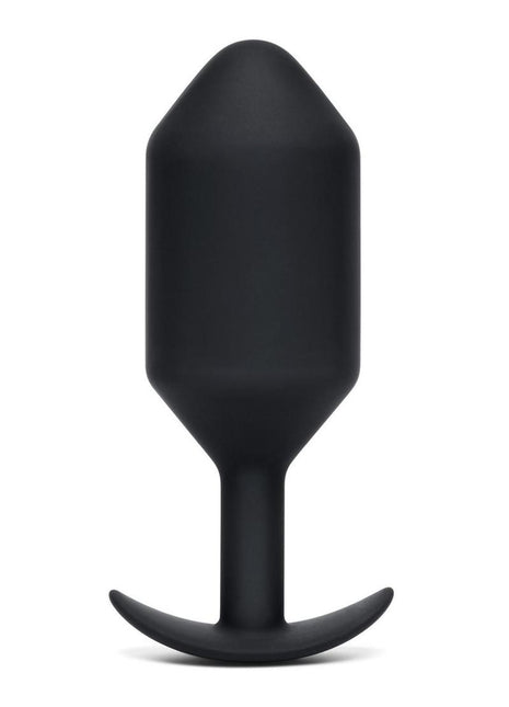 B-Vibe Snug Plug 7 Silicone Weighted Anal Plug - Black