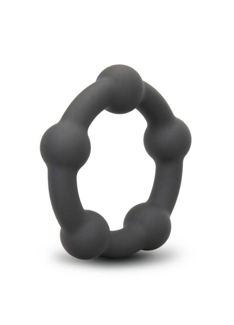 B-Vibe Snug Ring Orbit Nubby Silicone Cock Ring - Black