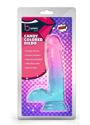 B Yours Candy Colored Dildo - Blue/Pink