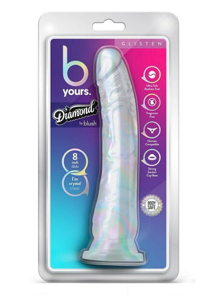 B Yours Diamond Glisten Dildo - Clear - 8.75in