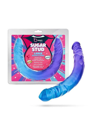 B Yours Sugar Stud Double Dildo - Blue - 13.75in
