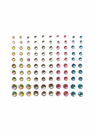 Pastel Gemmies 100 Individual Crystal Jewel BodiStix
