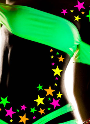Star Blacklight Body Stickers