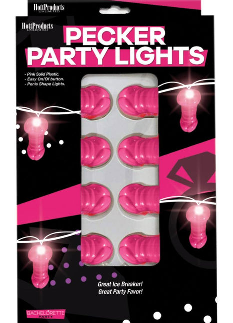 Bachelorette Pecker Party Lights - Pink