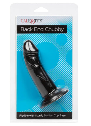 Back End Chubby Suction Cup Base Anal Plug Waterproof - Black