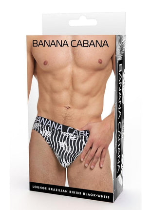 Banana Cabana Bikini - Black/White - Large/XLarge