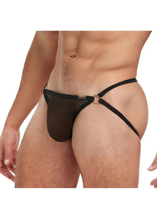 Banana Cabana Jock Mesh - Black - Medium/Small