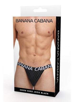 Banana Cabana Poly Jock - Black - Large/XLarge