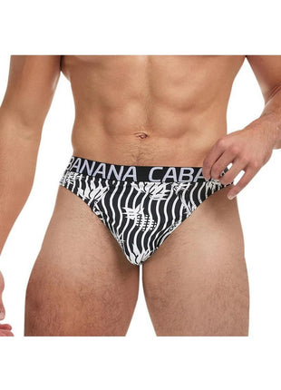 Banana Cabana Thong - Black/White - Medium/Small