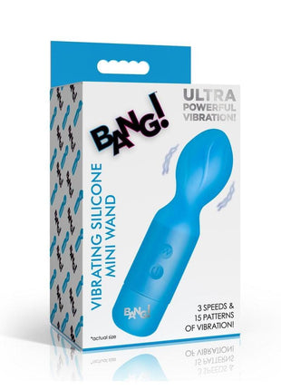 Bang! 18x Vibrating Silicone Mini Wand - Blue